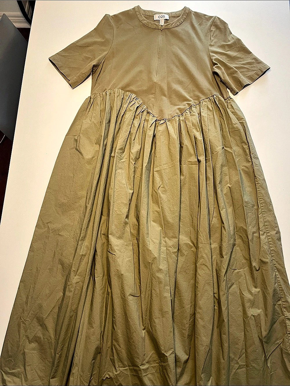 COS Maxi Dress in olive green Like New